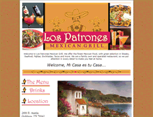 Tablet Screenshot of lospatronesmexicangrill.com